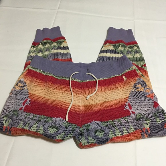 Polo Ralph Lauren Pants - Polo Ralph Lauren Aztec Southwestern Knit Joggers Womens Medium